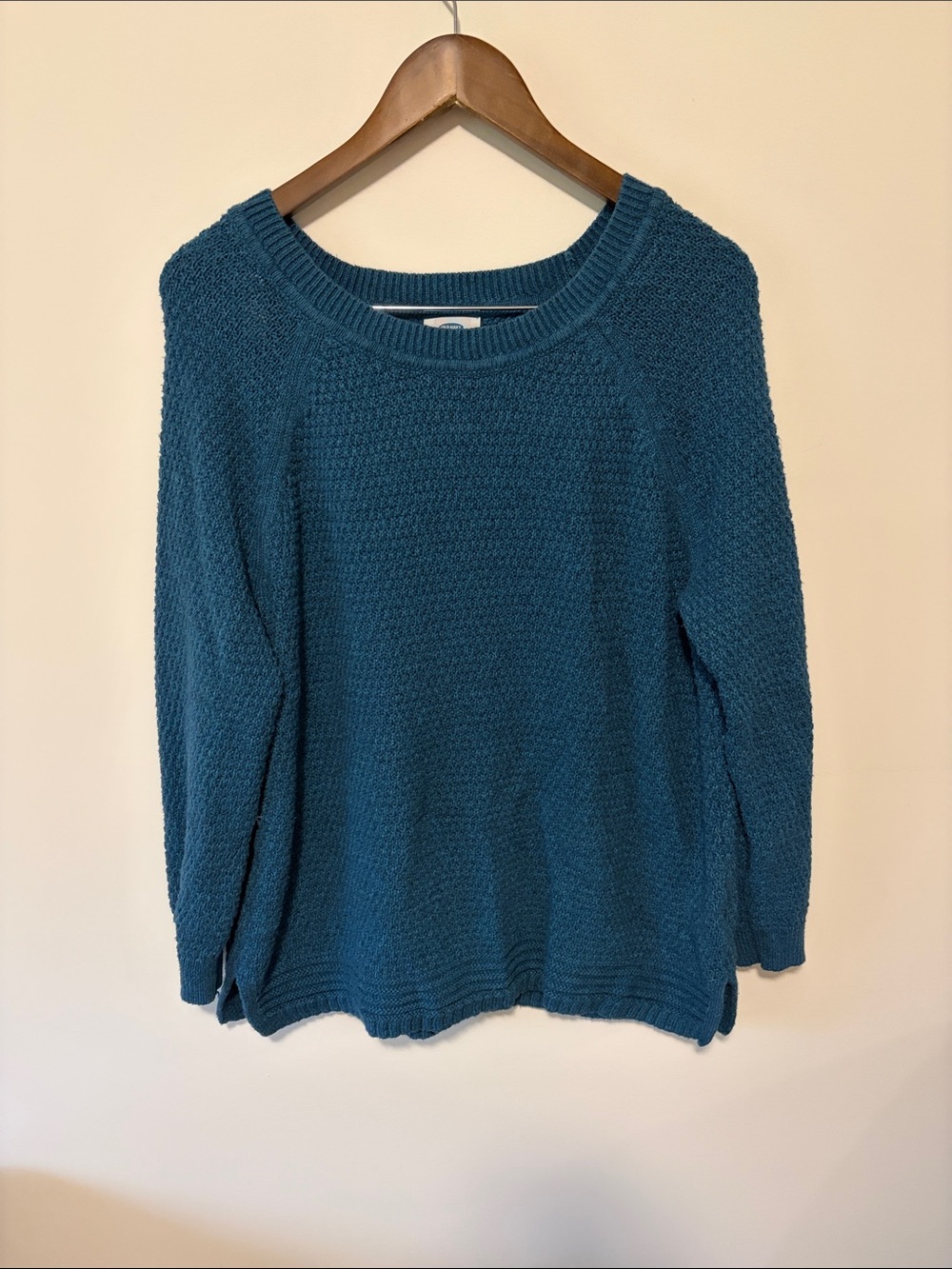 Old Navy Teal Knit Scoopneck Sweater